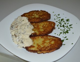 Menu55 - Драники с грибным соусом
